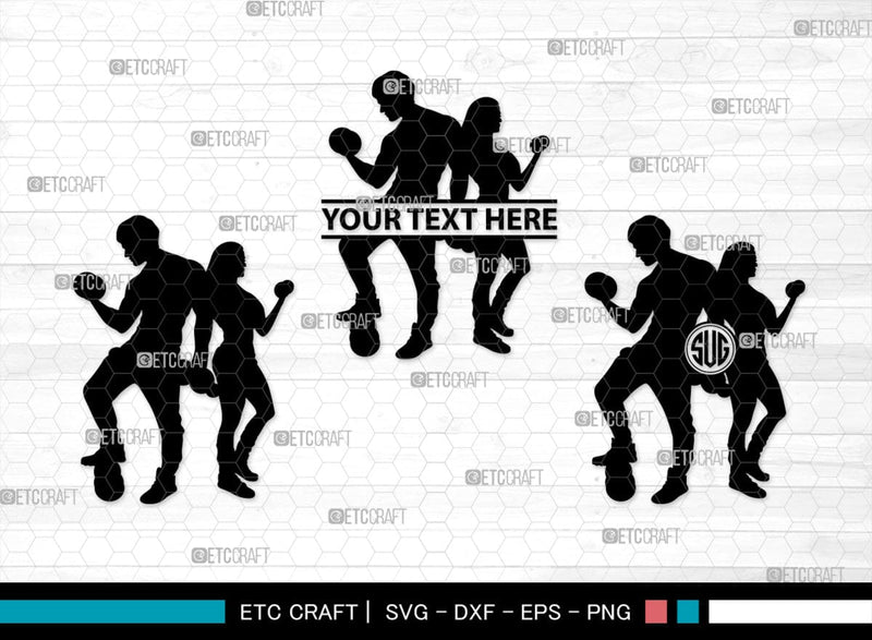 Fitness Couple Monogram, Fitness Couple Silhouette, Fitness Couple SVG, Fitness Svg, Couple Svg, Exercising Svg, SB00361 SVG ETC Craft 