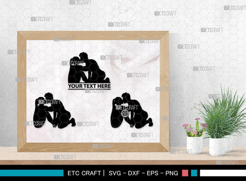 Fitness Couple Monogram, Fitness Couple Silhouette, Fitness Couple SVG, Fitness Svg, Couple Svg, Exercising Svg, SB00361 SVG ETC Craft 