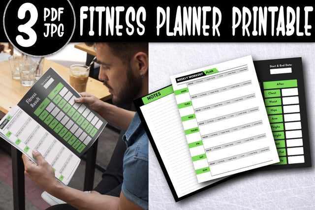 Fitness journal printable| weekly fitness planner 8.5X11PDF Sublimation Last Frontier Design Co. 