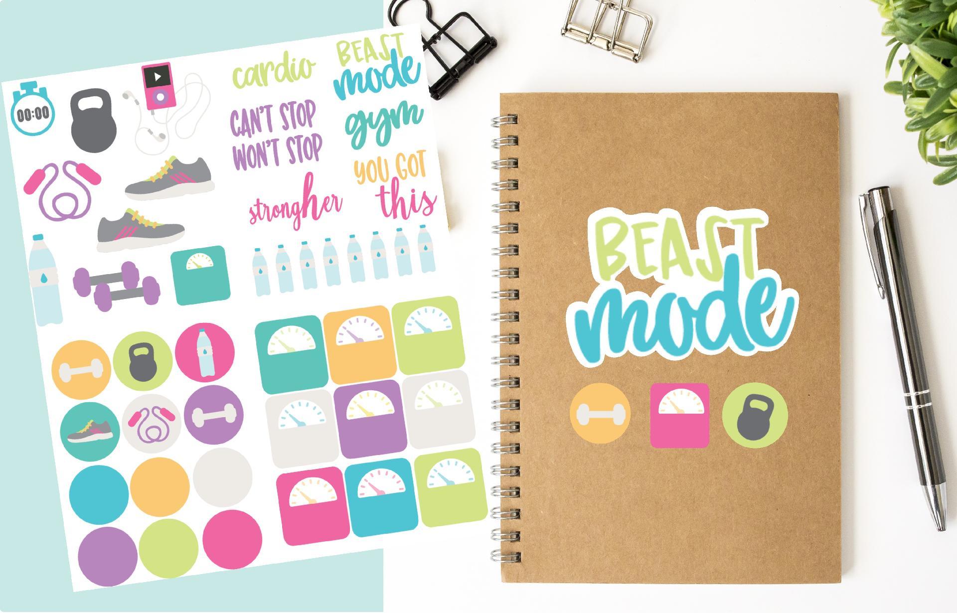 Funny stickers for planners SVG DXF set. - So Fontsy