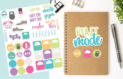 Fitness Planner Stickers SVG So Fontsy Design Shop 