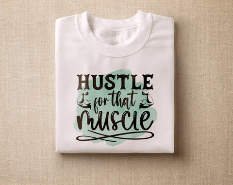 Fitness Sublimation Designs Bundle, 6 Fitness Quotes PNG Files, Hustle For That Muscle PNG, Shut Up And Squat PNG, Excuses Don't Burn Calories PNG Sublimation HappyDesignStudio 