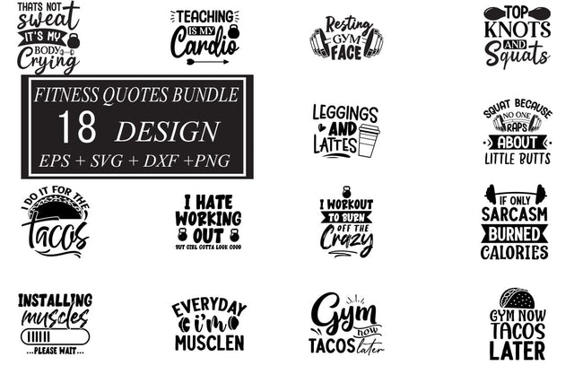 Fitness SVG bundle 18 design SVG svgteam 