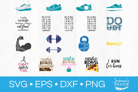 Fitness SVG Bundle SVG SavanasDesign 