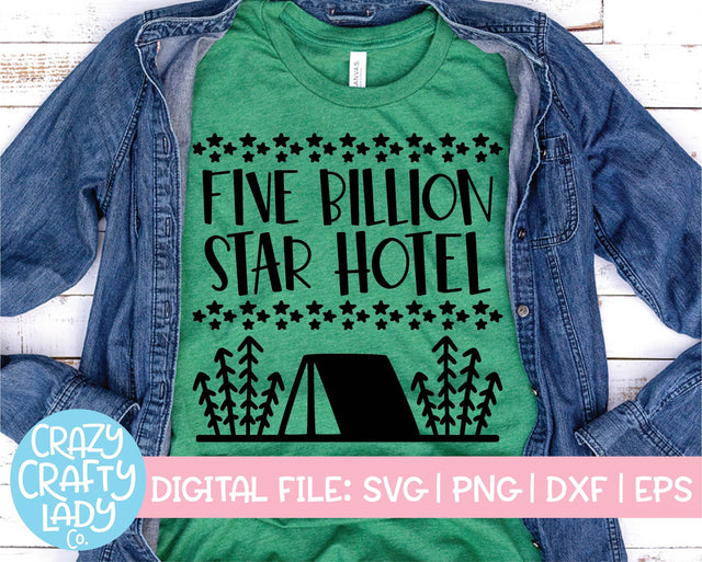 Five Billion Star Hotel | Camping SVG Cut File SVG Crazy Crafty Lady Co. 