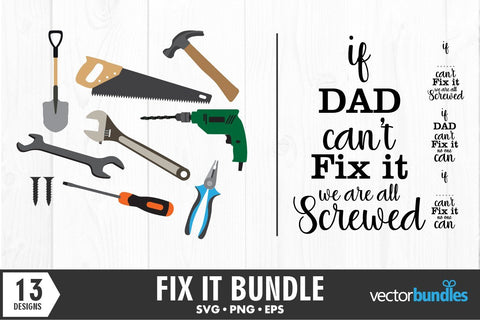 Fix it clipart and quote bundle svg SVG vectorbundles 