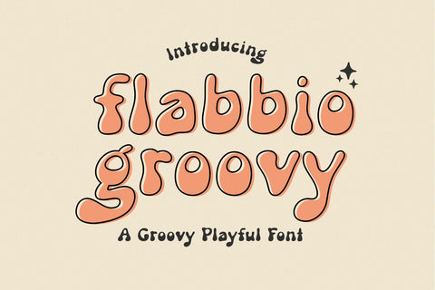 Flabbio Groovy - Retro 70s Font - Valentine Day - Love Day Font Jimtype Studio 