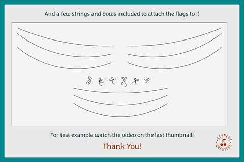 Flag banner svg MINI BUNTING ALPHABET | single line foil sketch draw laser score file Sketch DESIGN CleanCutCreative 