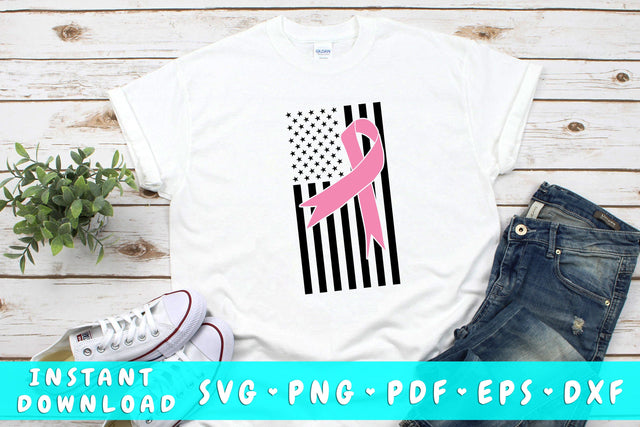 Flag Cancer Ribbon SVG SVG HappyDesignStudio 