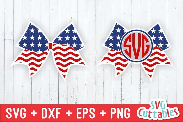 Flag Cheer Bow SVG Svg Cuttables 
