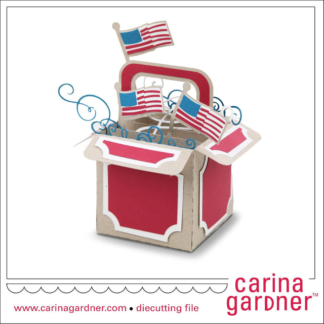 Flag Explosion Box SVG Carina Gardner 