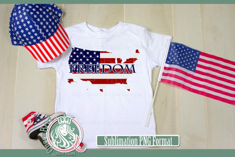 Flag Map States Freedom Sublimation Sublimation QueenBrat Digital Designs 