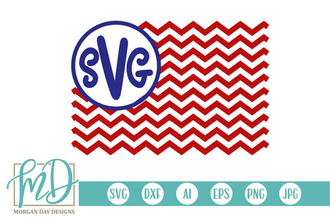 Flag Monogram SVG Morgan Day Designs 
