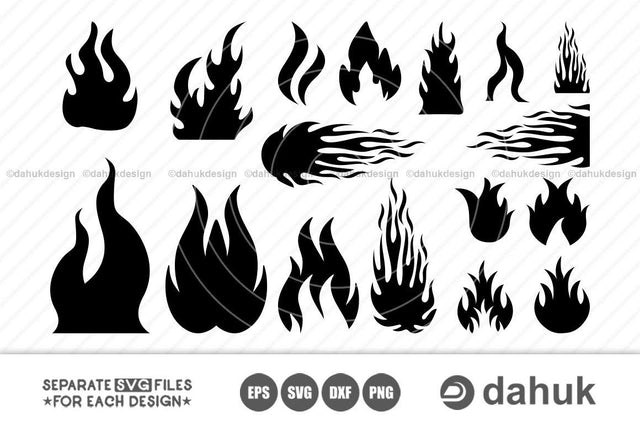Flame svg bundle, Flame svg, Flame clip art, Flame, Cut file, for silhouette, svg, eps, dxf, png, clipart, cricut design space SVG dahukdesign 