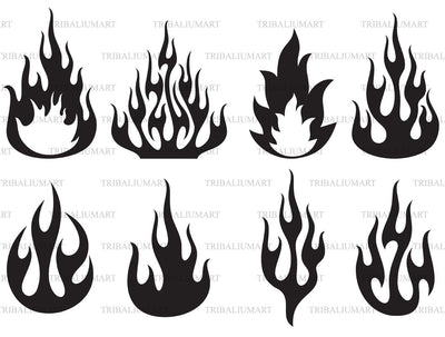 Flames (fire icons) SVG TribaliumArtSF 