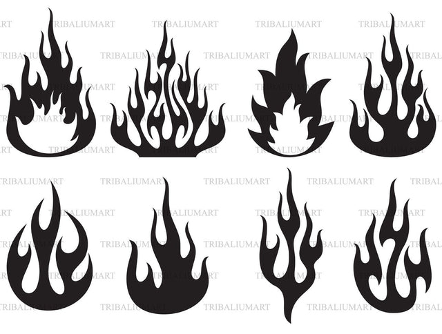 Flames (fire icons) SVG TribaliumArtSF 