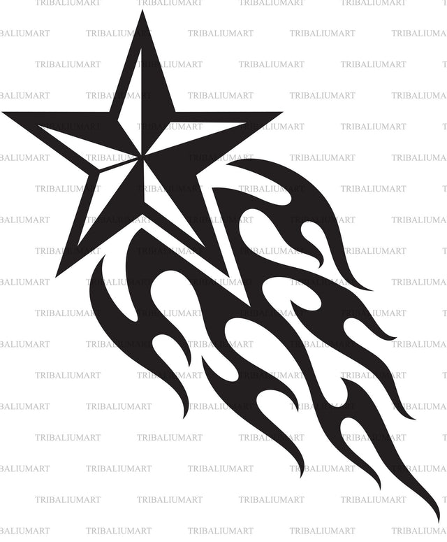 Flaming star SVG TribaliumArtSF 
