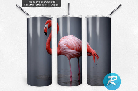 Flamingo 20 oz / 30 oz Skinny Tumbler Sublimation Regulrcrative 