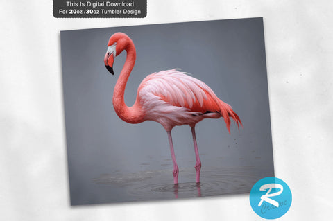 Flamingo 20 oz / 30 oz Skinny Tumbler Sublimation Regulrcrative 