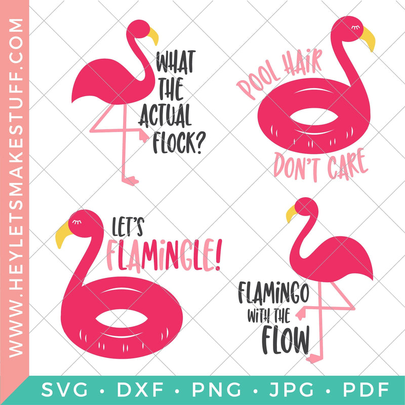 Flamingo Bundle 2 SVG Hey Let's Make Stuff 