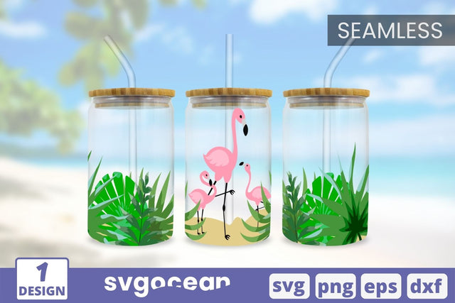 Flamingo Can Glass SVG SVG SvgOcean 