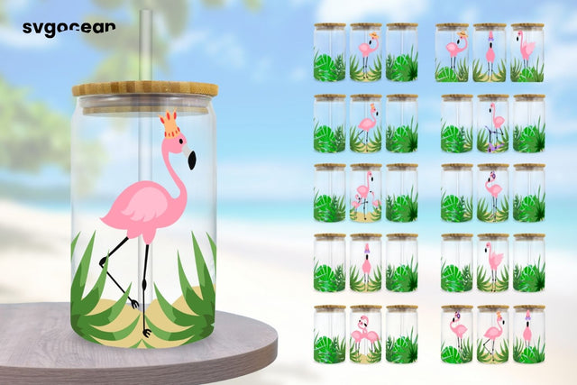 Flamingo Can Glass Wrap SVG Bundle SVG SvgOcean 