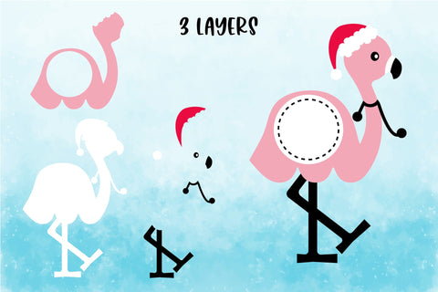 Flamingo Candy Dome SVG. Flamingo Holder SVG. Christmas SVG SVG Olga Terlyanskaya 