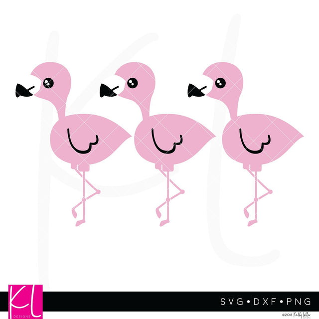 Flamingo Character SVG Kelly Lollar Designs 