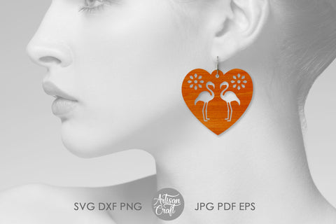 Flamingo earrings SVG, stacked earrings SVG Artisan Craft SVG 