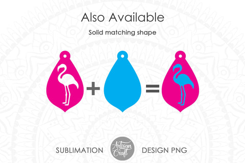 Flamingo earrings SVG, stacked earrings SVG Artisan Craft SVG 