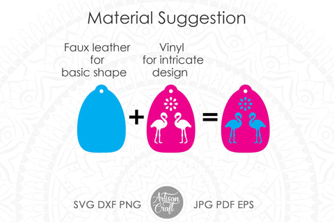 Flamingo earrings SVG, stacked earrings SVG Artisan Craft SVG 