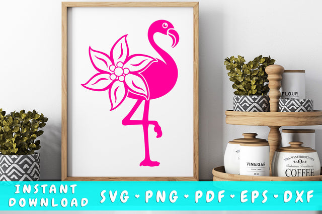 Flamingo Edelweiss SVG SVG HappyDesignStudio 