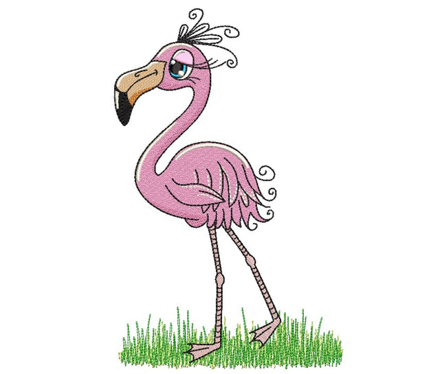 Flamingo Embroidery Design, 4 sizes, Instant Download Embroidery/Applique DESIGNS Nino Nadaraia 