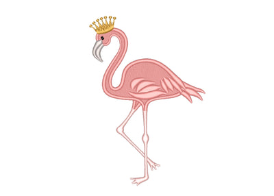 Flamingo embroidery design, Princess embroidery file, 5 sizes Embroidery/Applique DESIGNS Nino Nadaraia 