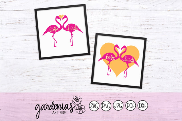 Flamingo Love Birds SVG Gardenias Art Shop 