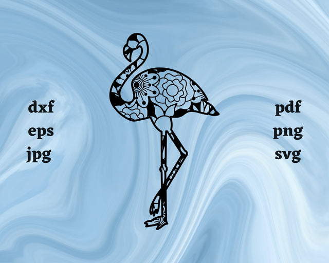 Flamingo Mandala SVG Cut File SVG Northern Light SVG 