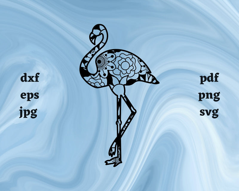 Flamingo Mandala SVG Cut File SVG Northern Light SVG 