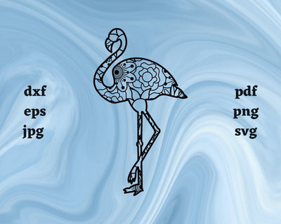 Flamingo Mandala SVG Cut File SVG Northern Light SVG 