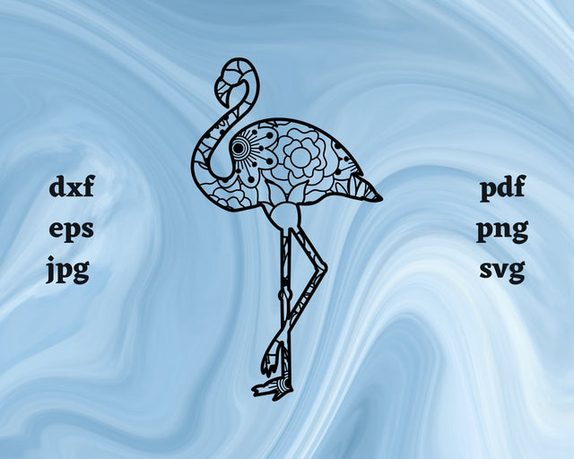 Flamingo Mandala SVG Cut File SVG Northern Light SVG 