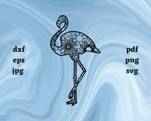 Flamingo Mandala SVG Cut File SVG Northern Light SVG 