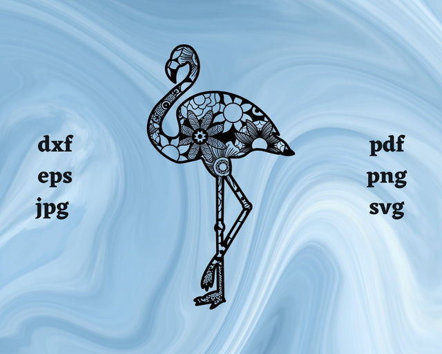 Flamingo Mandala SVG Cut File SVG Northern Light SVG 