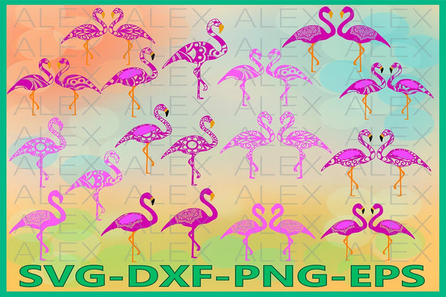 Flamingo Mandala Svg SVG AlexSVGStudio 