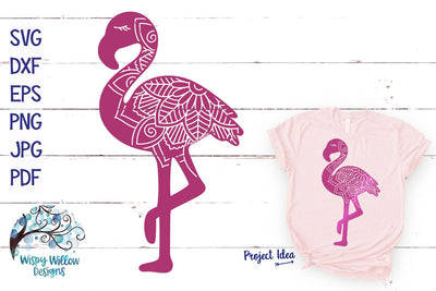 Flamingo Mandala SVG SVG Wispy Willow Designs 