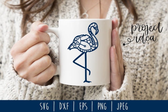 Flamingo Mandala Zentangle SVG SavoringSurprises 