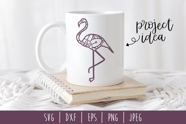 Flamingo Mandala Zentangle SVG SavoringSurprises 