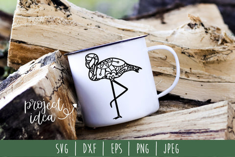 Flamingo Mandala Zentangle SVG SavoringSurprises 