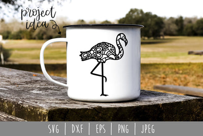 Flamingo Mandala Zentangle SVG SavoringSurprises 