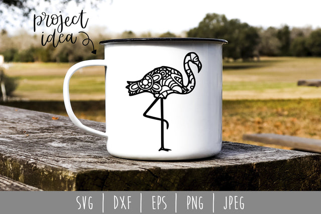 Flamingo Mandala Zentangle SVG SavoringSurprises 