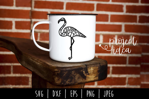Flamingo Mandala Zentangle SVG SavoringSurprises 