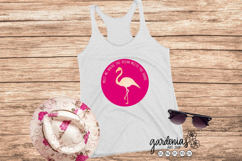Flamingo Meet Me Where the Ocean Meets the Shore SVG SVG Gardenias Art Shop 